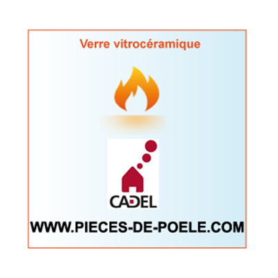 Verre vitrocéramique 294x294x4mm = MCZ (Cadel-FreePoint-Red) Réf. 4D17013018 (DISPO)